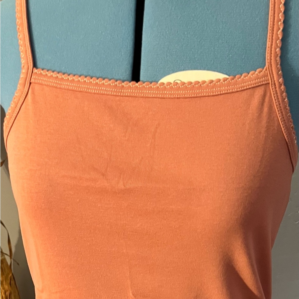 Madewell Thompson Cami Tank NF429 dark salmon colored